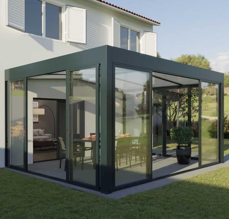 PERGOLA À TOITURE EN VERRE